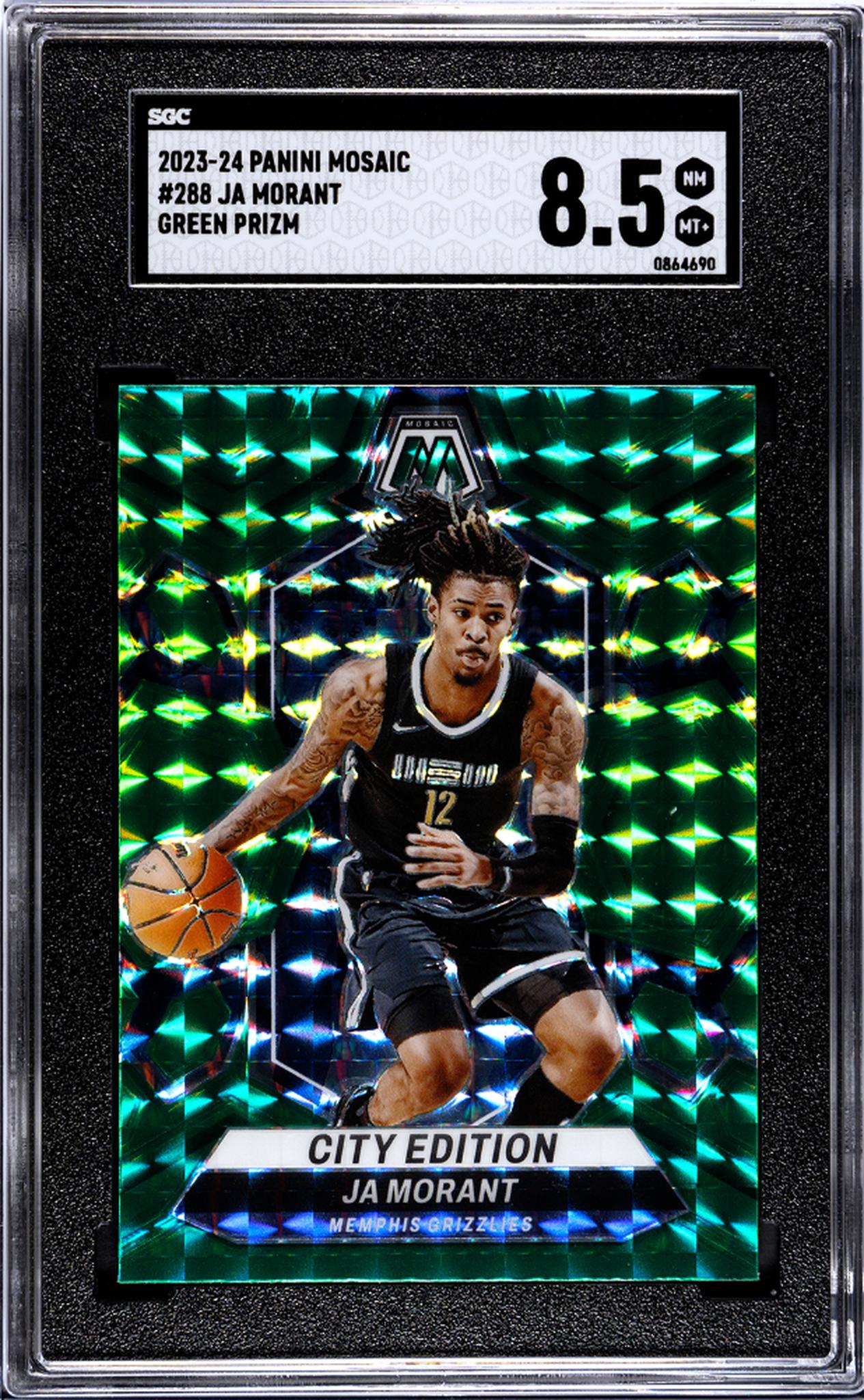 2023 Panini Mosaic Green Prizm Ja Morant #288 SGC 8.5