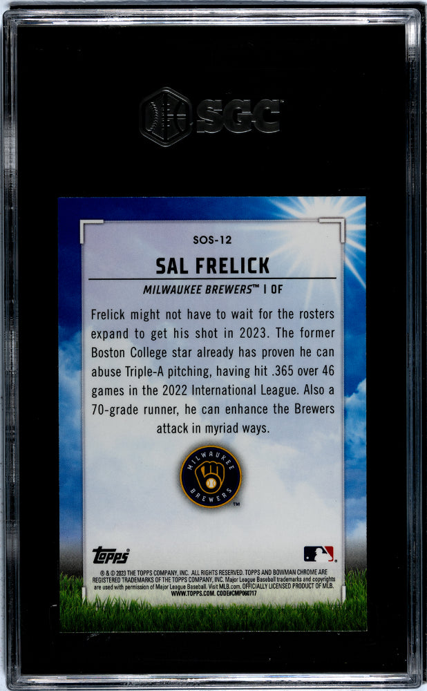 2023 Bowman Chrome Sights on September Sal Frelick #SOS-12 SGC 9.5