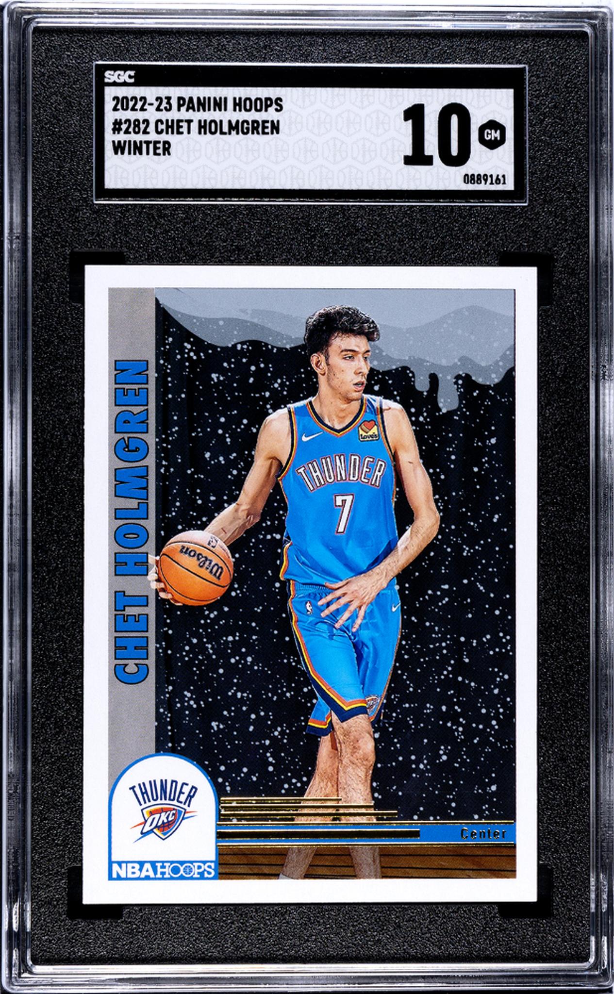 2022-23 Panini Hoops #282 Chet Holmgren Winter SGC 10