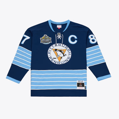 Sidney Crosby Pittsburgh Penguins Mitchell & Ness Big & Tall 2008/09 Captain Patch Power Play Jersey - Light Blue