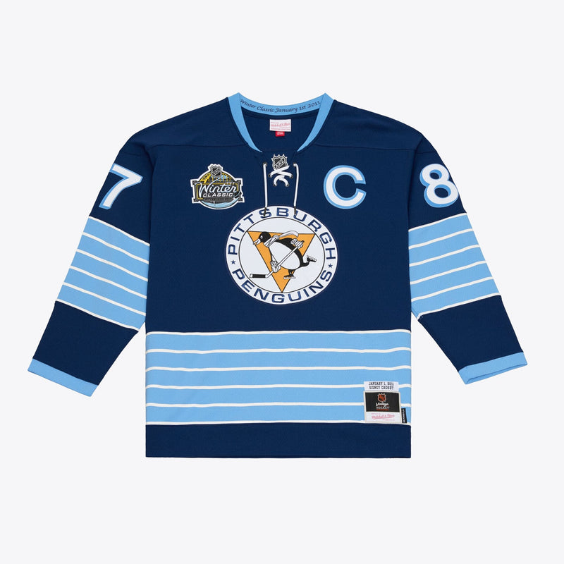 Sidney Crosby Pittsburgh Penguins Mitchell & Ness Big & Tall 2008/09 Captain Patch Power Play Jersey - Light Blue
