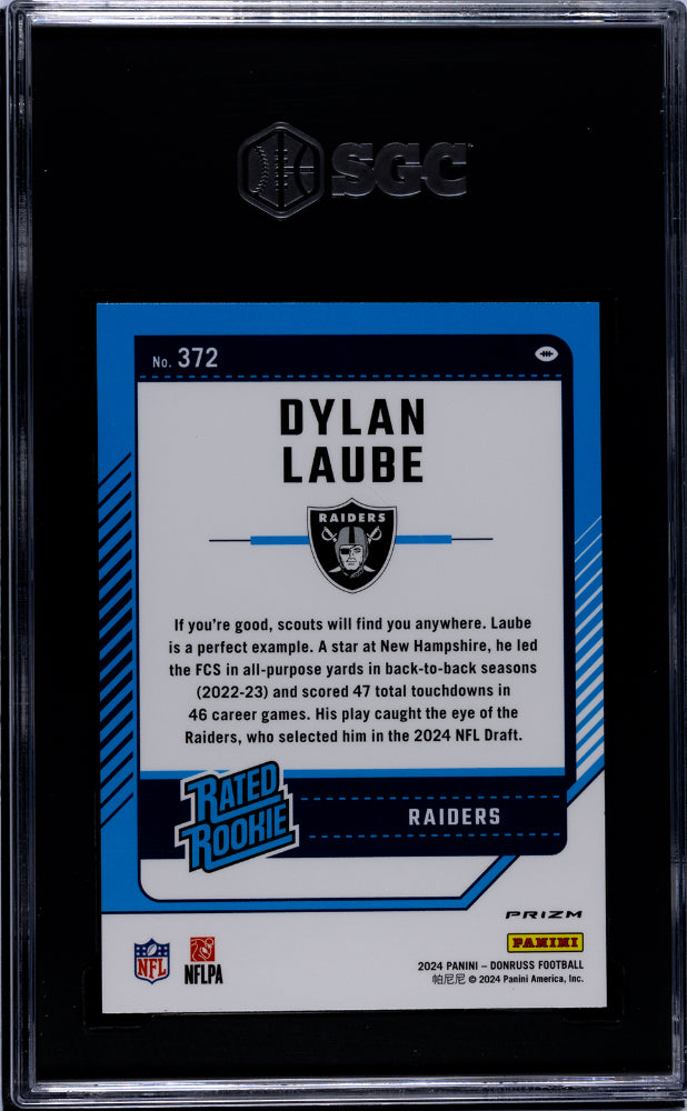 2024 Donruss #372 Dylan Laube Optic Preview Red Pandora Prizm SGC 9.5