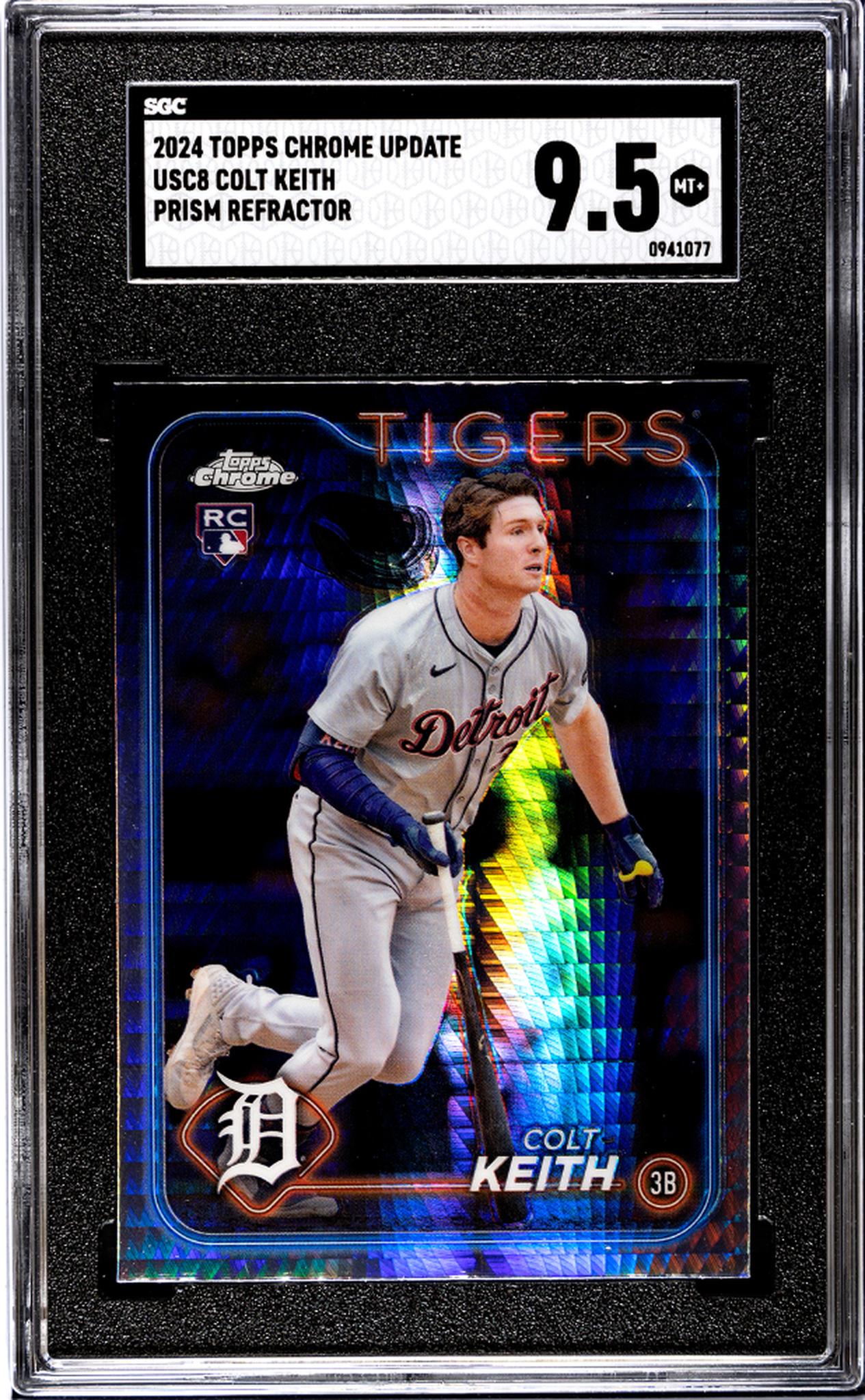 2024 Topps Chrome Update Prism Colt Keith #USC8 RC Refractor SGC 9.5