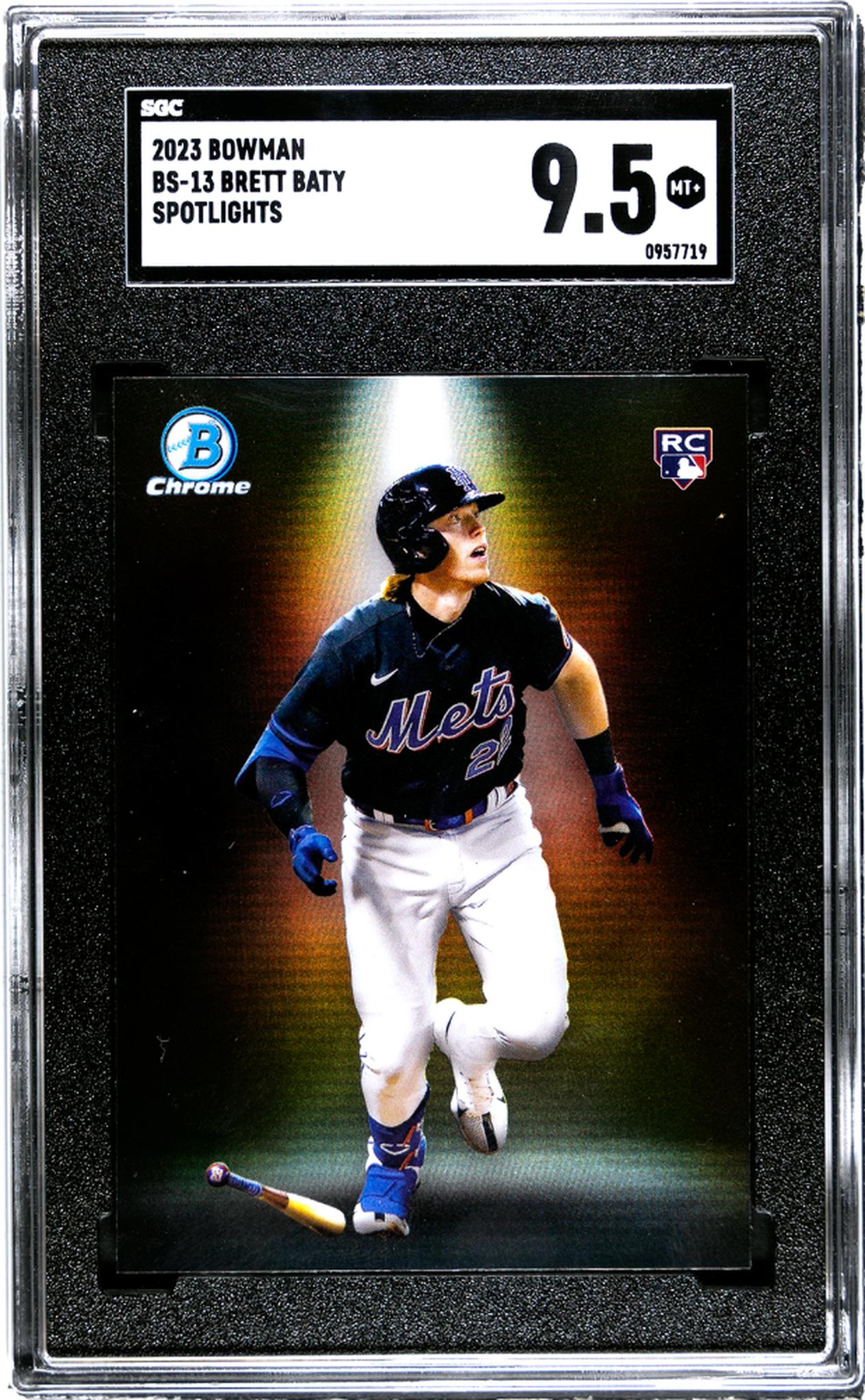 2023 Bowman Chrome #BS-13 Brett Baty Spotlights Rookie SGC 9.5