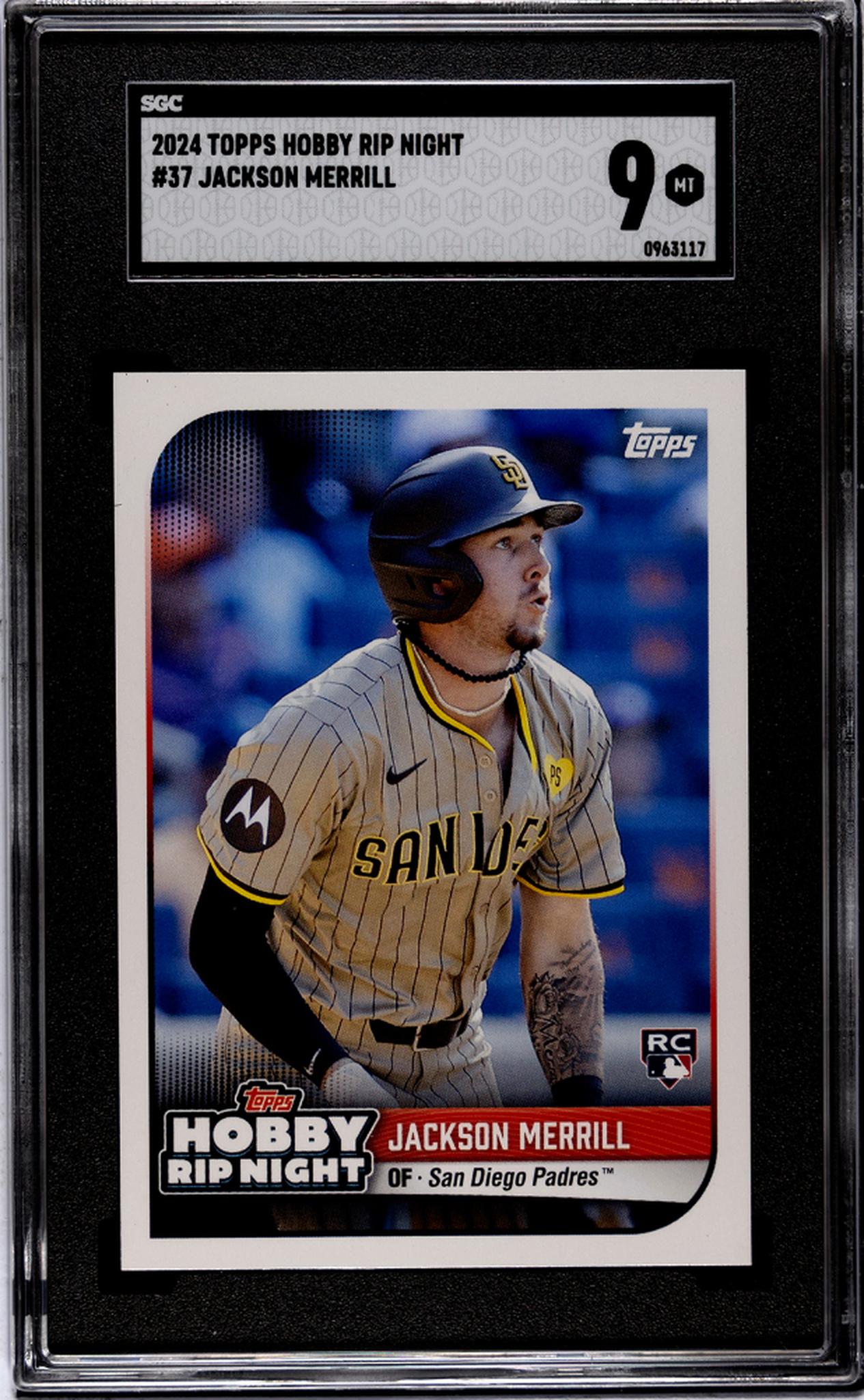 2024 Topps Hobby Rip Night #37 Jackson Merrill Rookie SGC 9