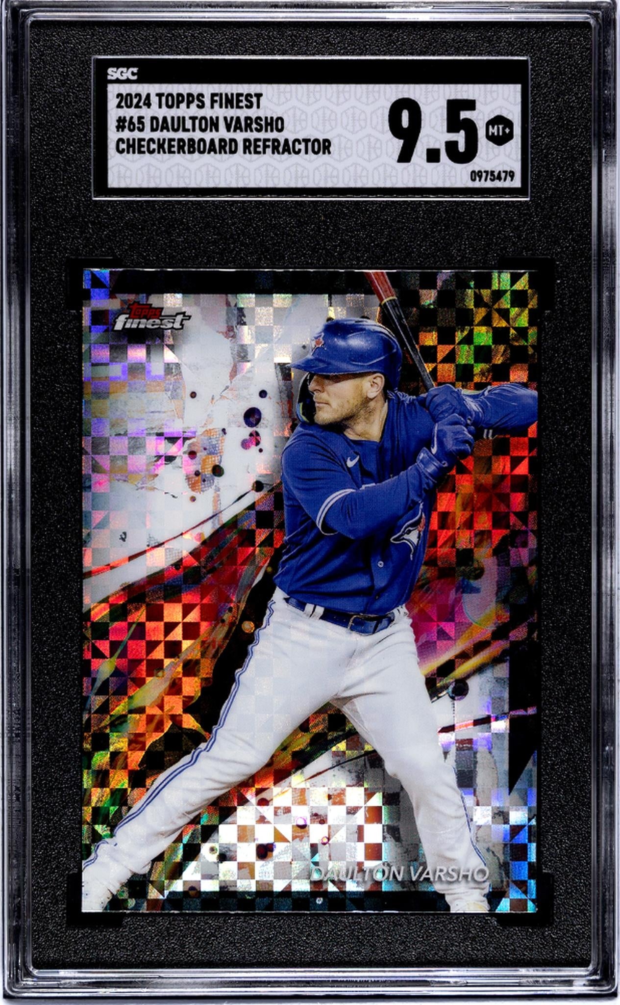 2024 Topps Finest #65 Daulton Varsho Checkerboard Refractor SGC 9.5