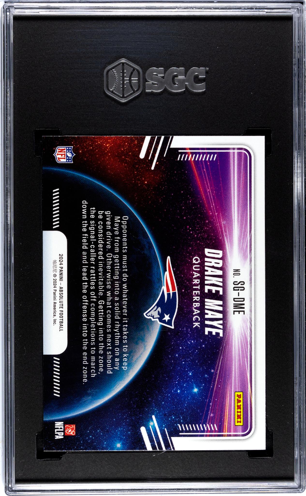 2024 Panini Absolute Star Gazing Drake Maye #SG-DME RC SGC 10