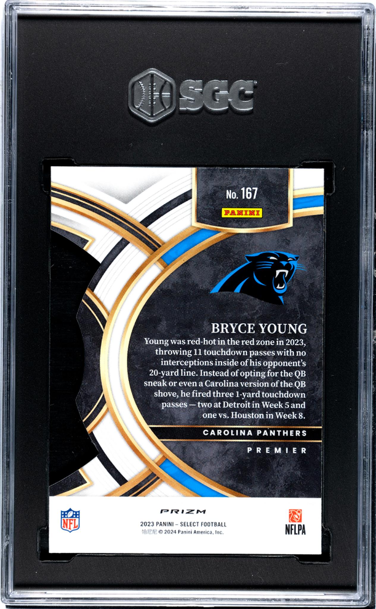 2023 Panini Select Bryce Young #167 SGC 9.5