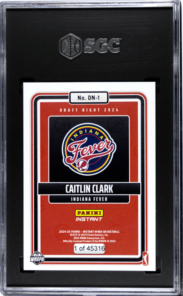 2024 Panini Instant #DN-1 Caitlin Clark Rookie /45316 SGC 9.5