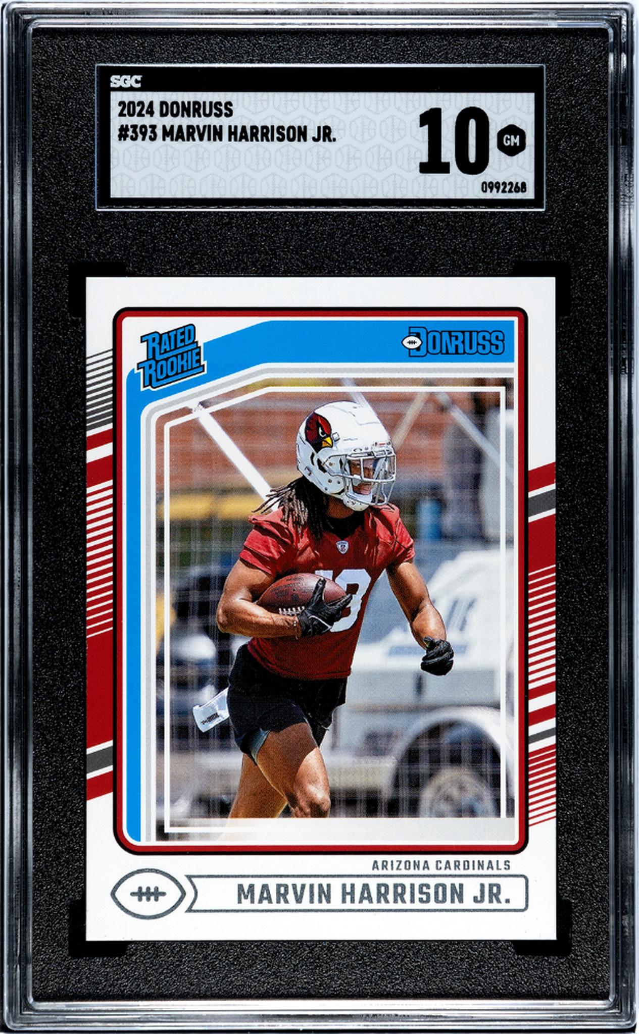 2024 Panini Donruss Rated Rookie Marvin Harrison Jr #393 RC SGC 10
