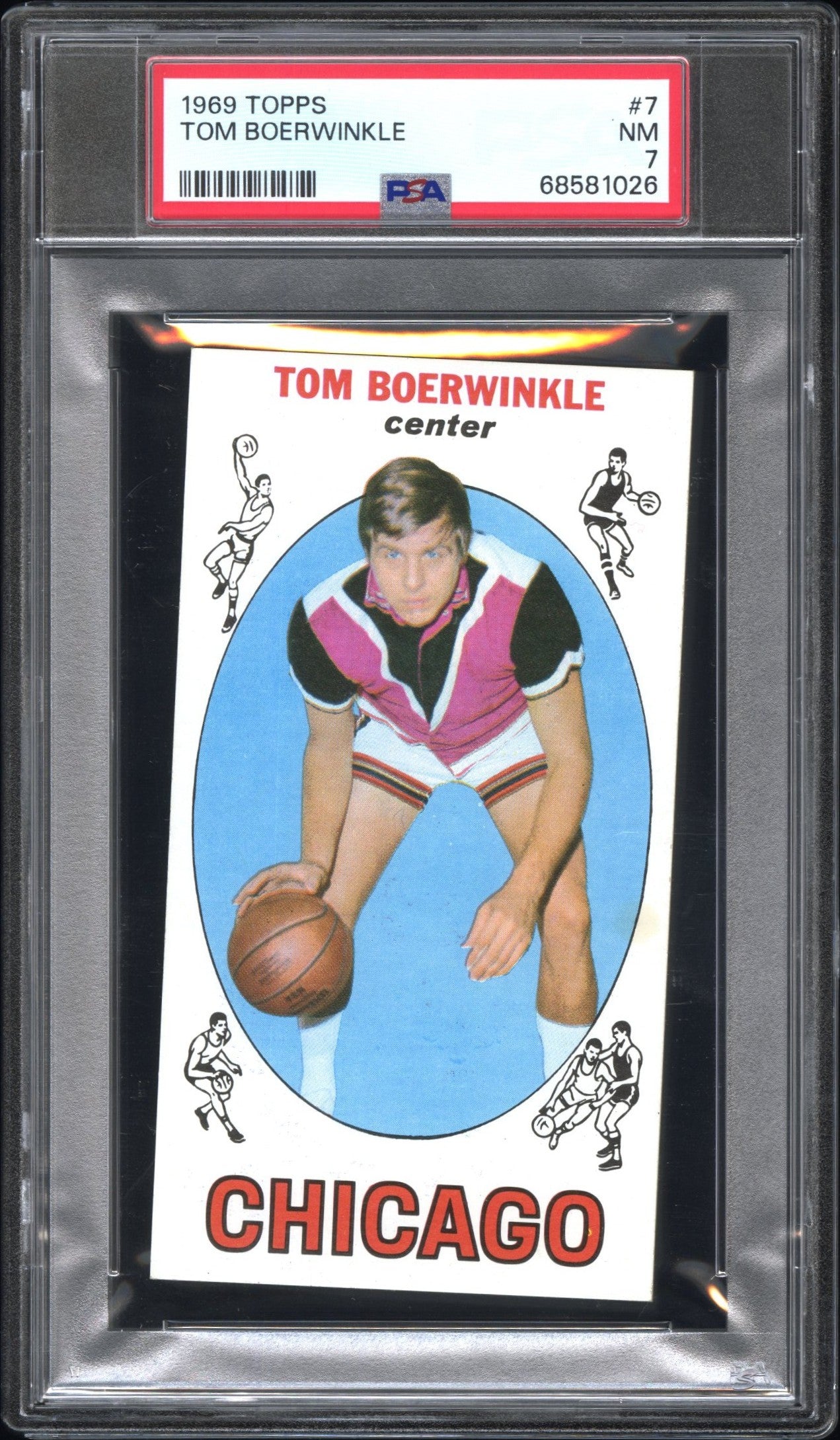 1969 Topps #7 Tom Boerwinkle PSA 7