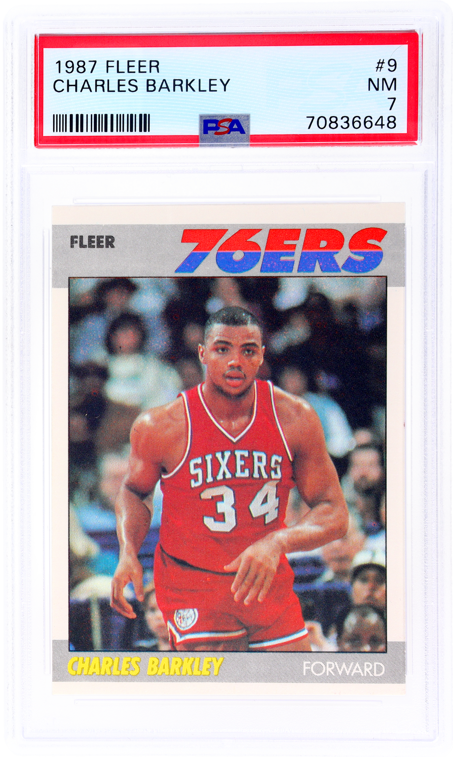 1987 Fleer #9 Charles Barkley PSA 7