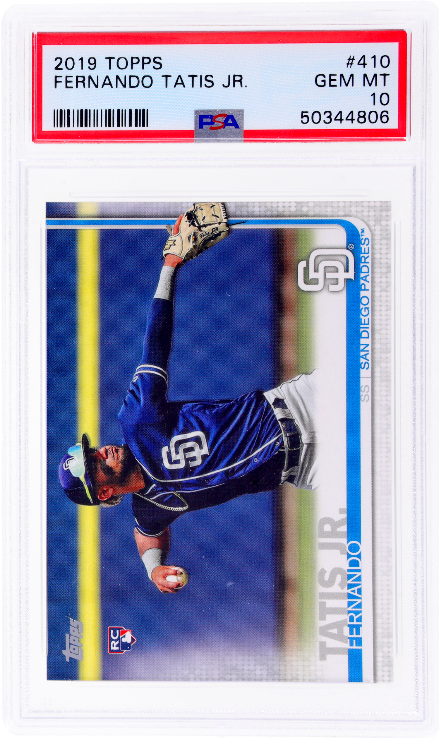 2019 Topps #410 Fernando Tatis PSA 10