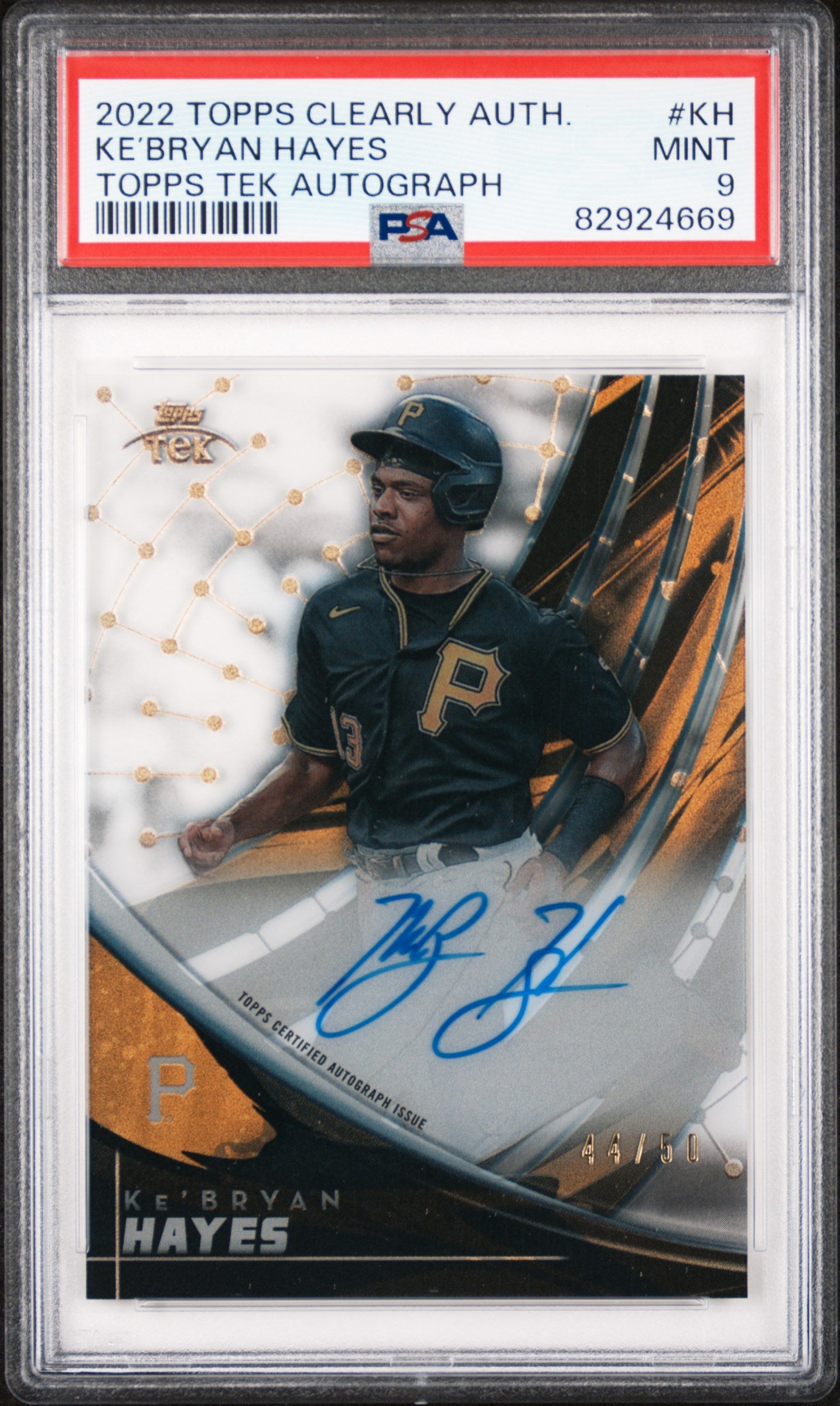 2022 Topps Tek Gold Ke'Bryan Hayes #KH Auto /50 PSA 9