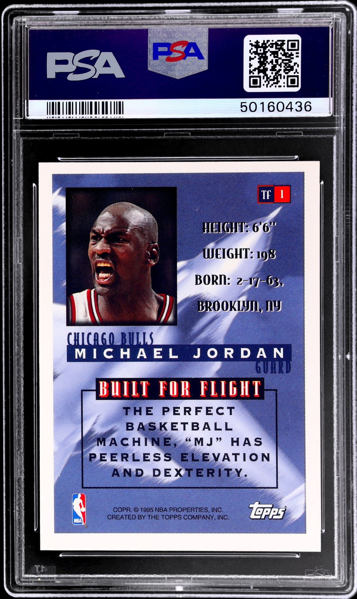 1995 Topps #TF1 Michael Jordan Top Flight PSA 8