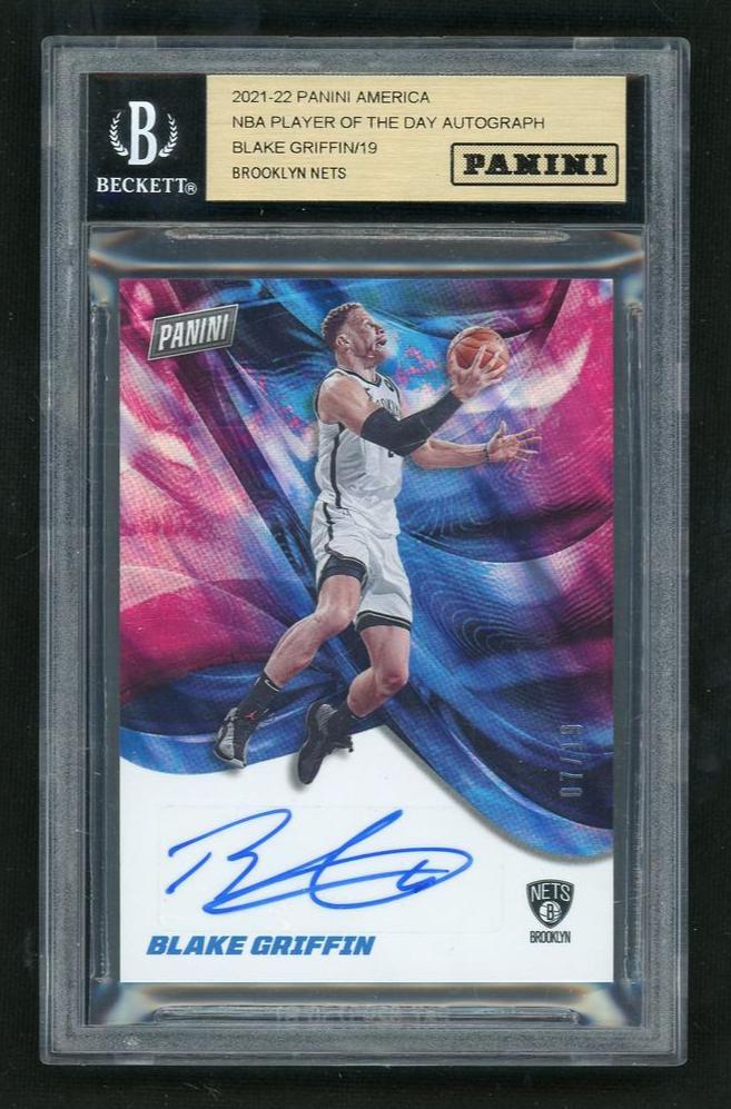 2021 Panini BG Blake Griffin NBA Player of the Day Autograph /10 Beckett 10 Gem Mint Brooklyn Nets