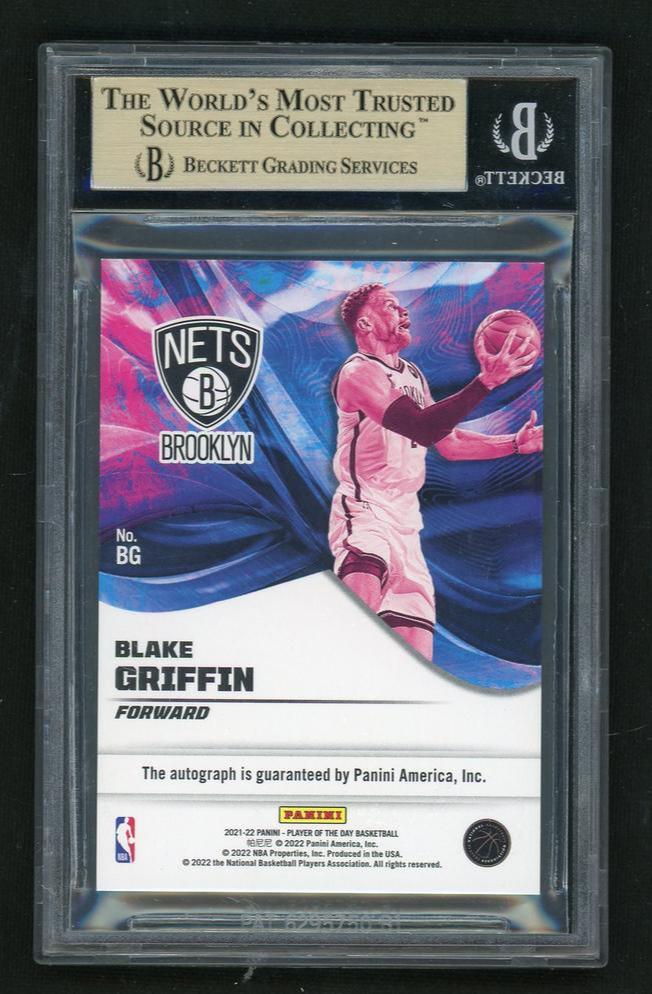 2021 Panini BG Blake Griffin NBA Player of the Day Autograph /10 Beckett 10 Gem Mint Brooklyn Nets