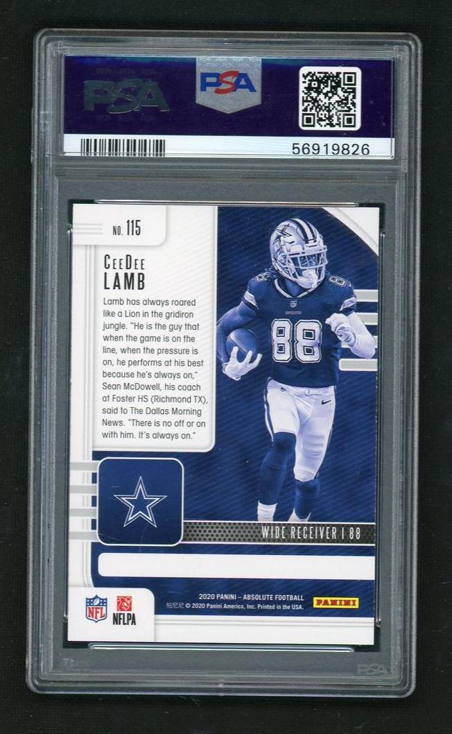 2020 Panini Absolute Ceedee Lamb #115 PSA 10