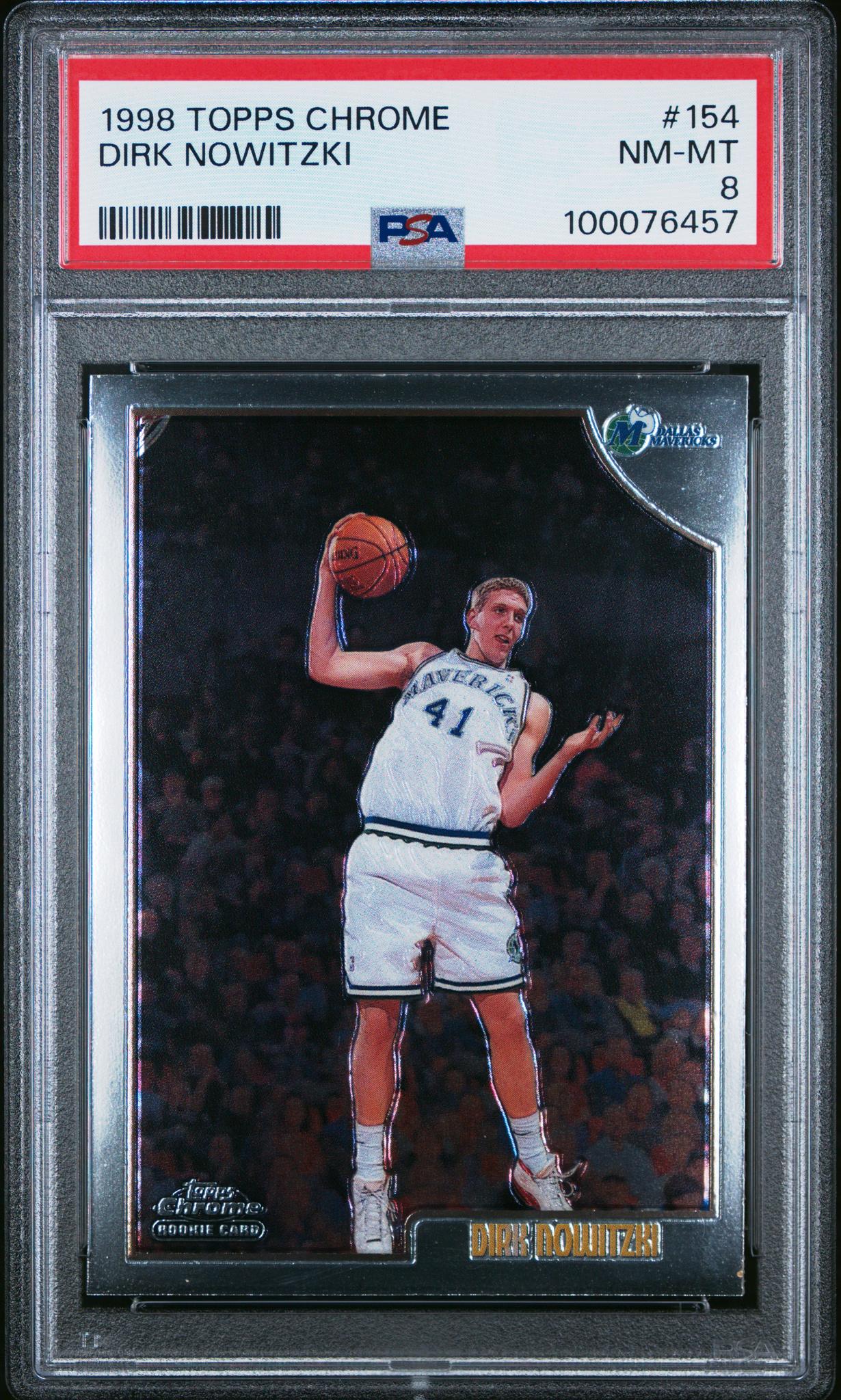 1998 Topps Chrome Dirk Nowitzki #154 PSA 8