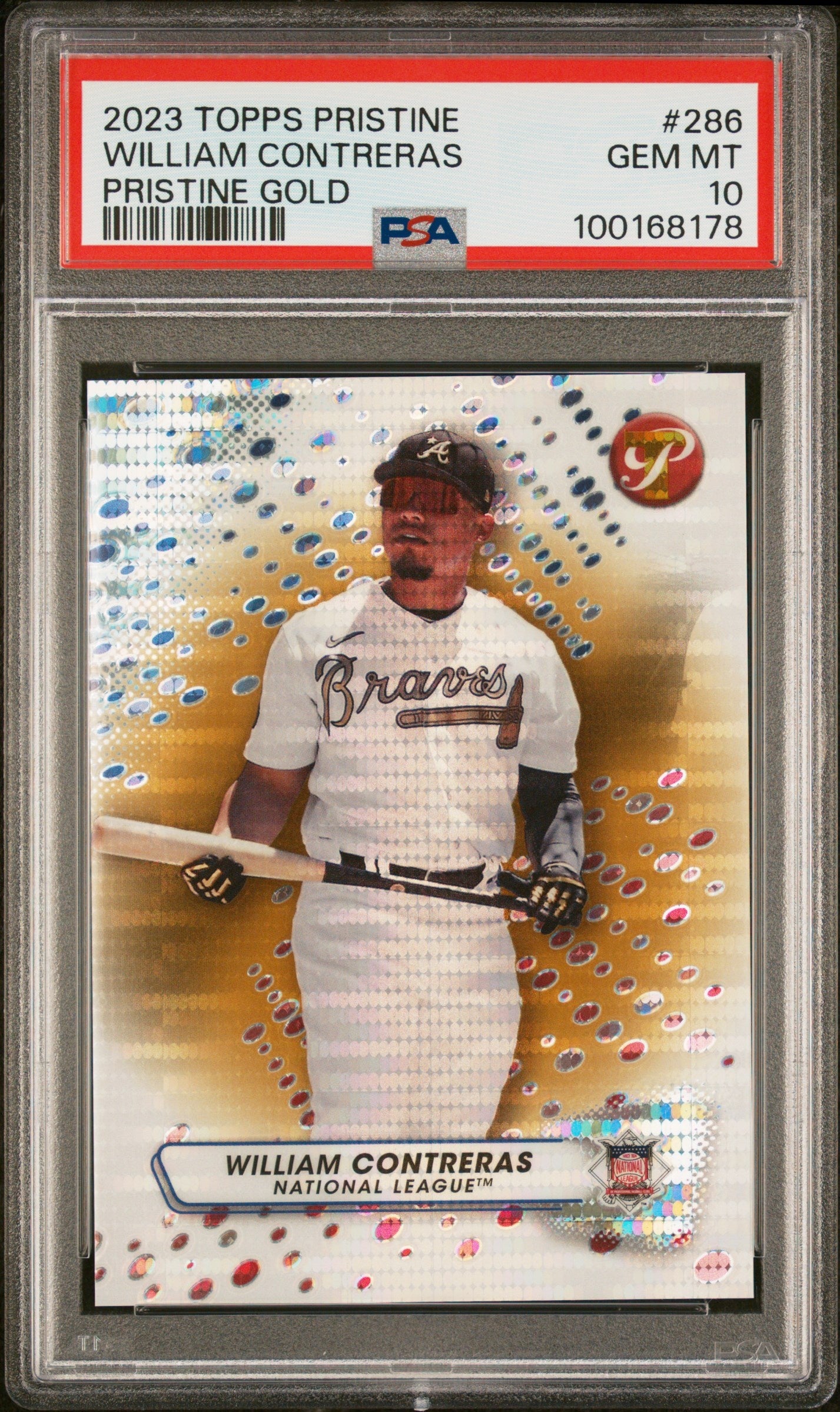 2023 Topps Pristine Gold William Contreras #286 /50 PSA 10