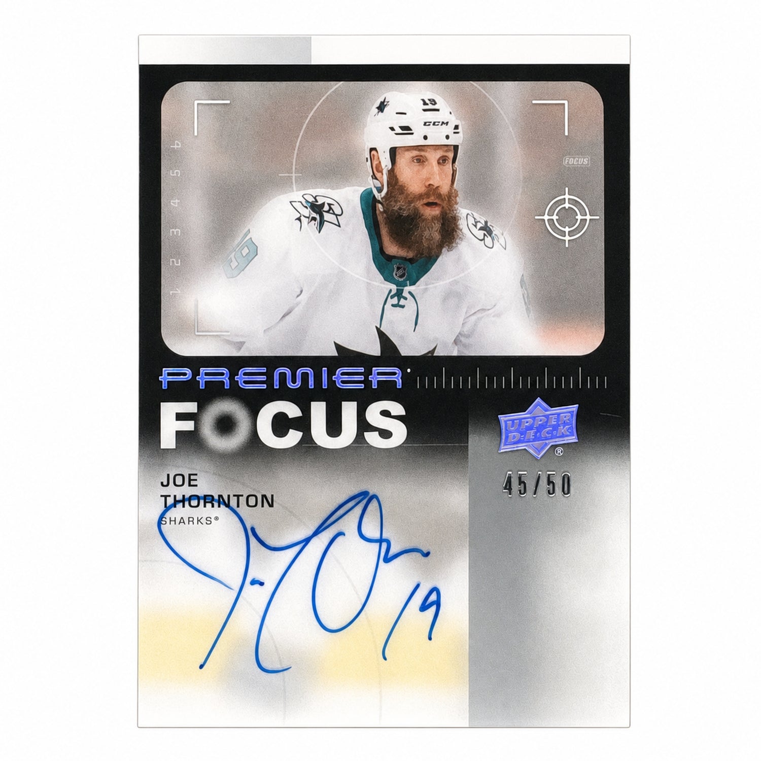2023-24 Upper Deck Premier Joe Thornton Focus Auto /50