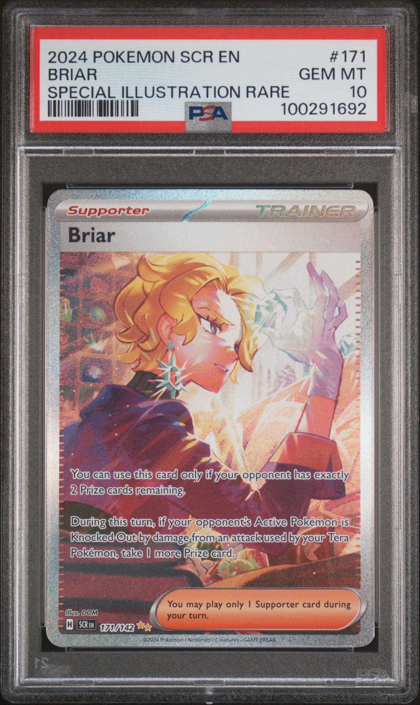 2024 Pokemon SCR Briar Special Illustration #171 PSA 10 GEM MT