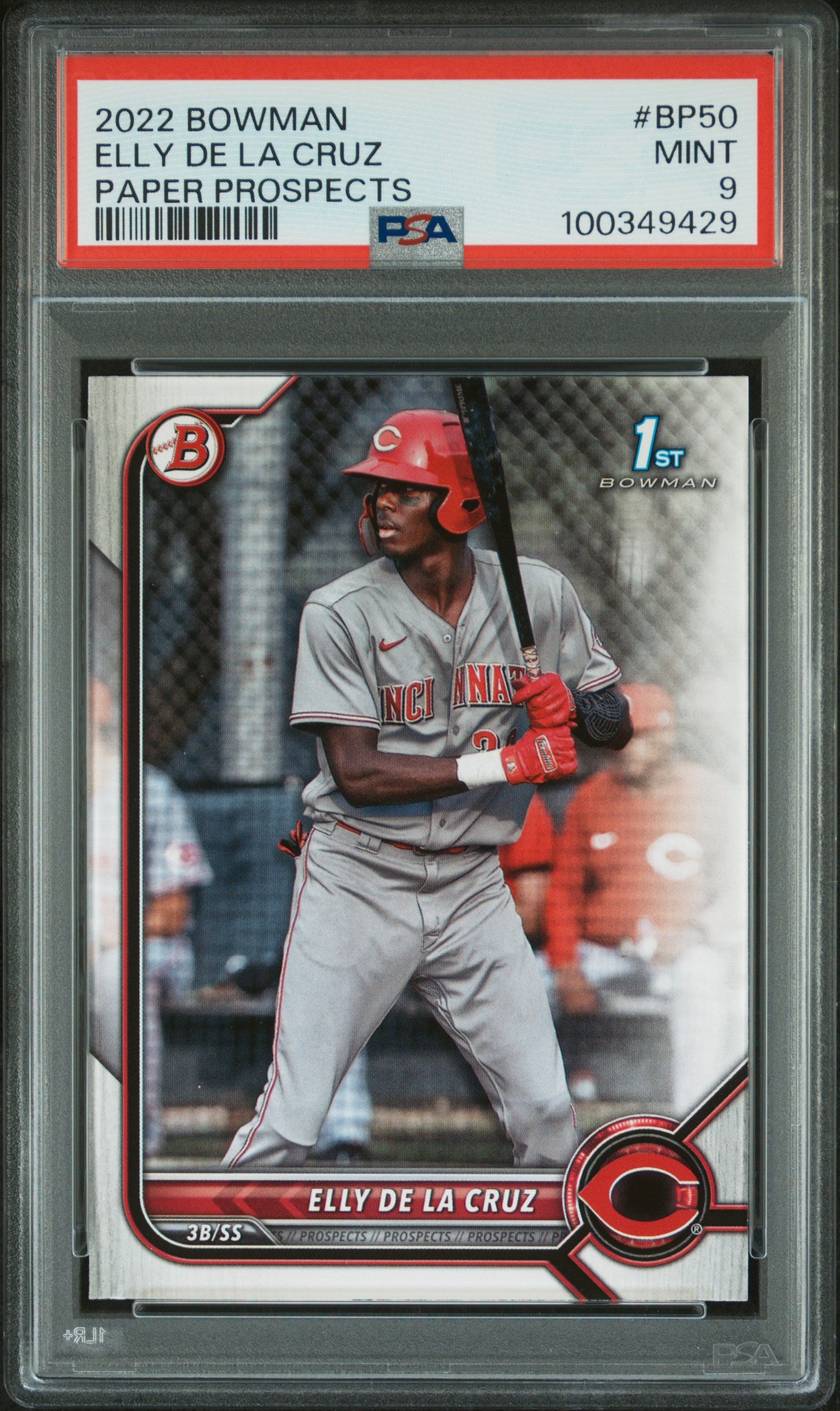 2022 Bowman Paper Prospects Elly De La Cruz #BP50 1st Bowman PSA 9