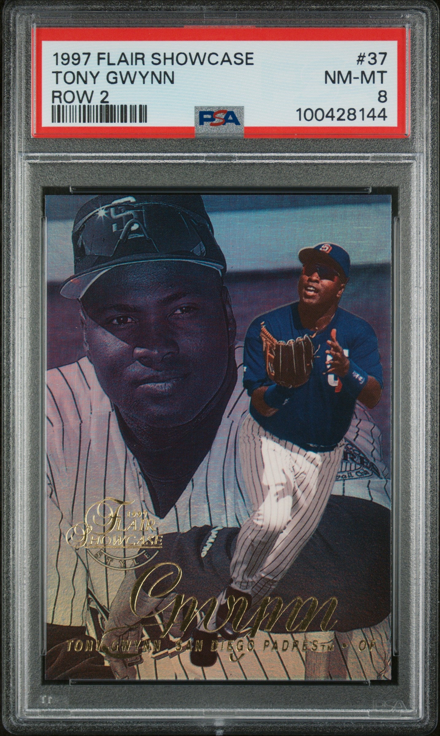 1997 Flair Showcase Row 2 Tony Gwynn #37 PSA 8