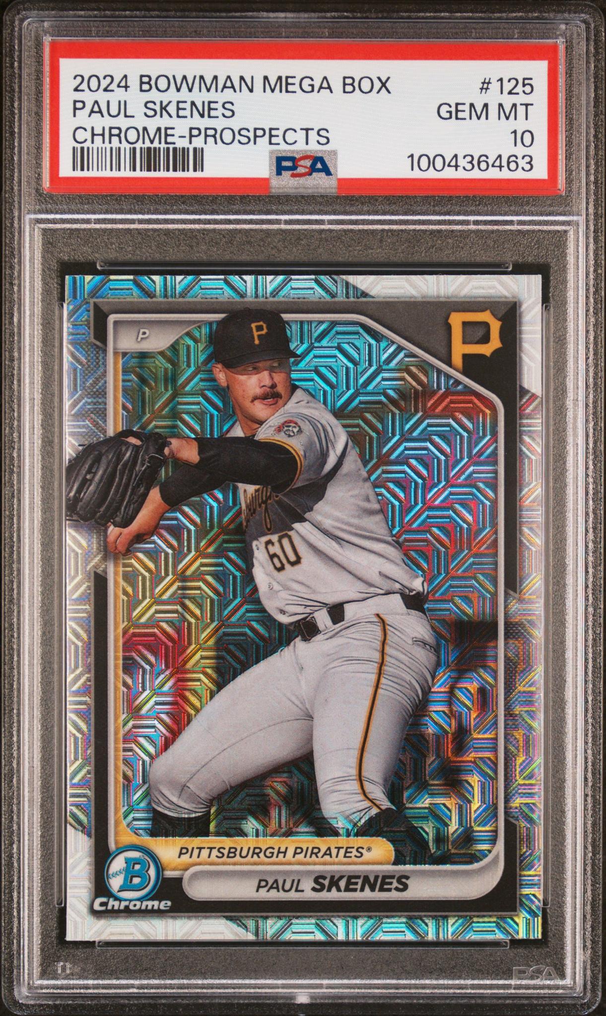 2024 Bowman Mega Box Chrome Prospects Mojo Refractor Paul Skenes #BCP-125 PSA 10