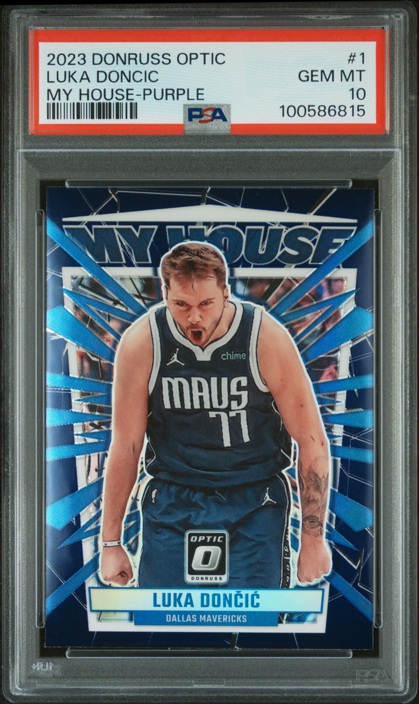 2023 Panini Donruss Optic My House Purple Luka Doncic #1 PSA 10