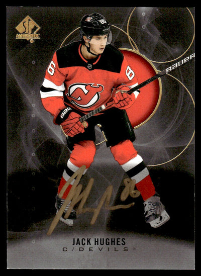 2020-21 SP Authentic Jack Hughes #41 Auto