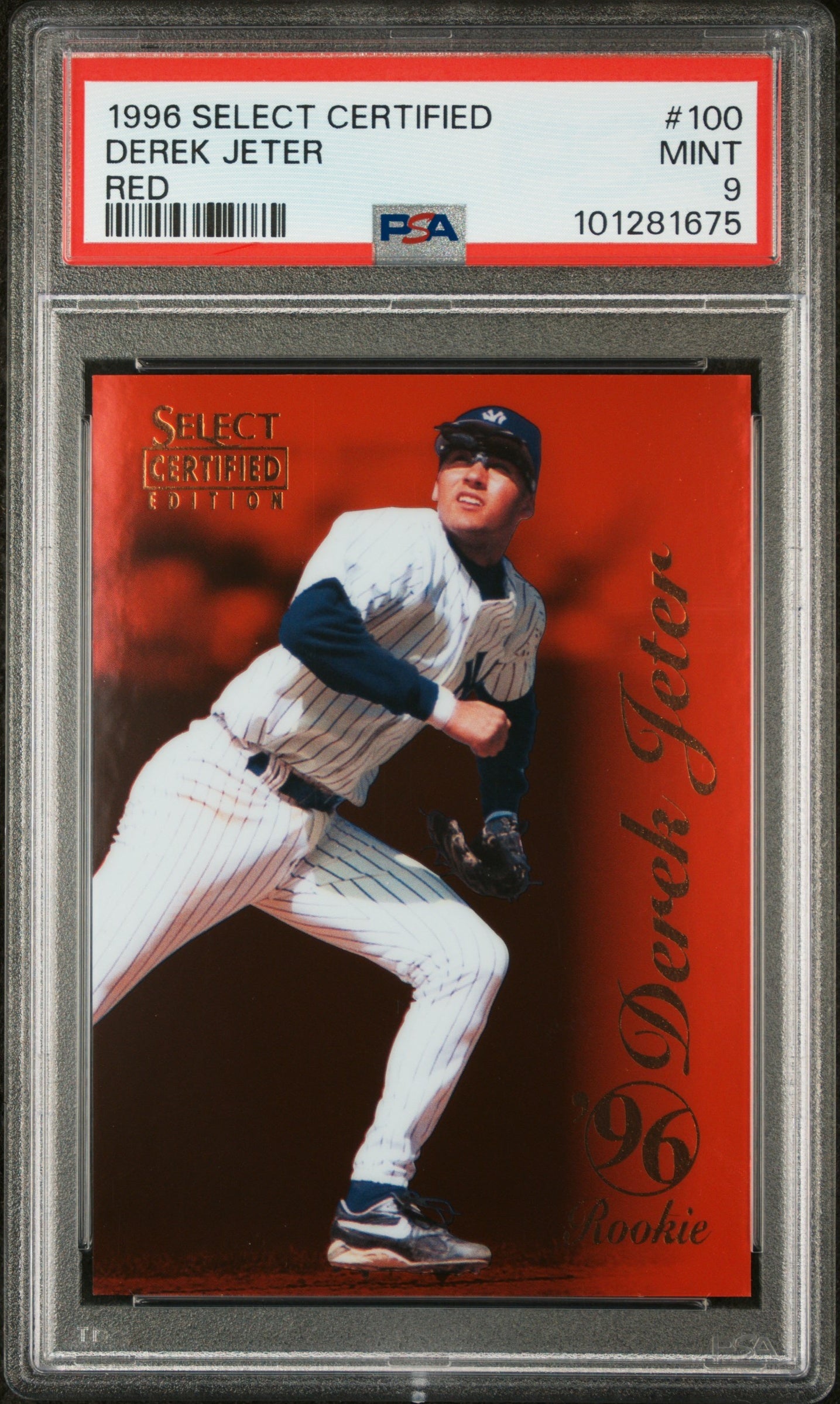 1996 Select Certified #100 Derek Jeter Red /1800 PSA 9