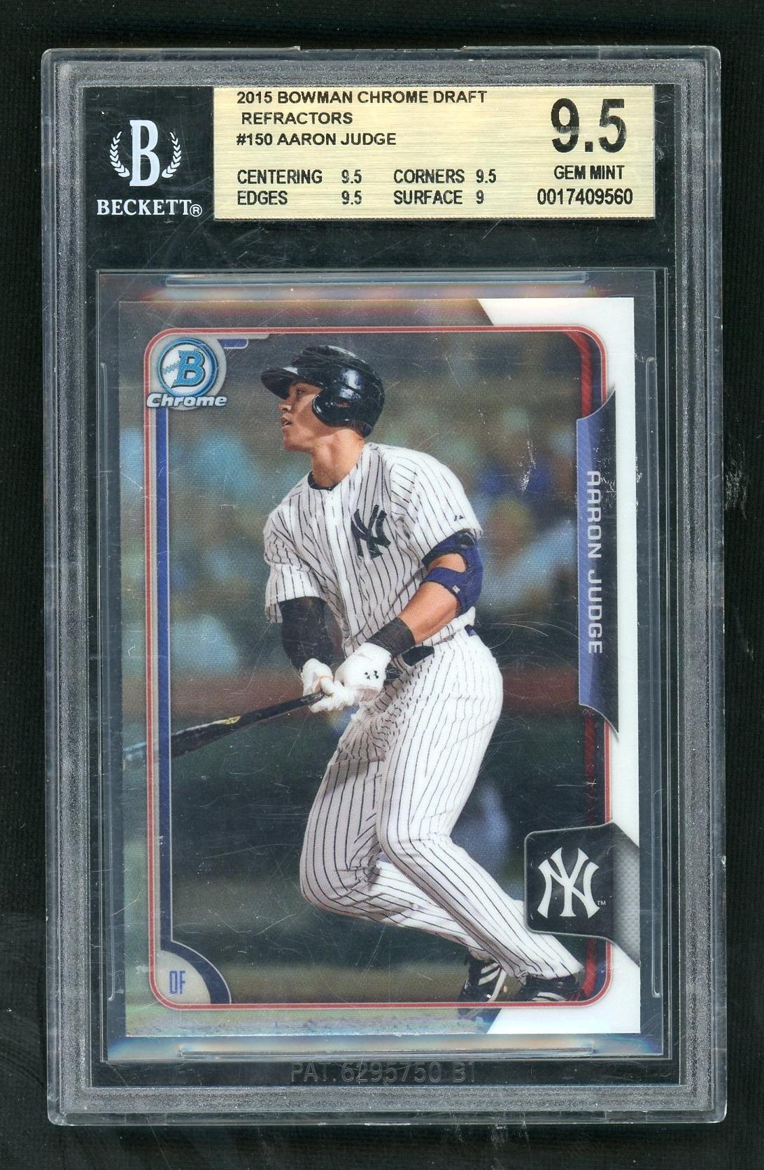 2015 Bowman Chrome 150 Aaron Judge Refractor BGS 9.5