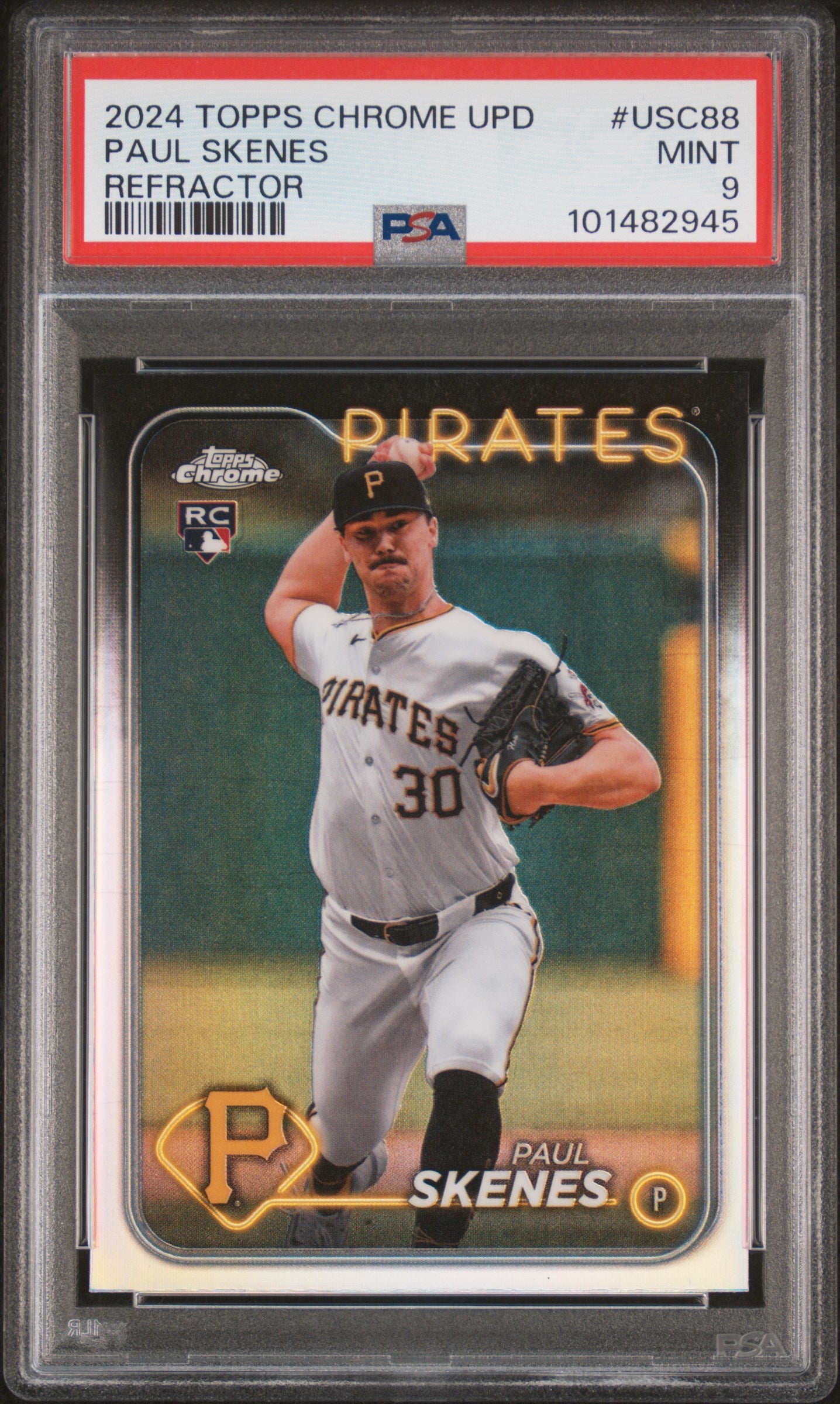 2024 Topps Chrome Update Refractor Paul Skenes #USC88 RC PSA 9