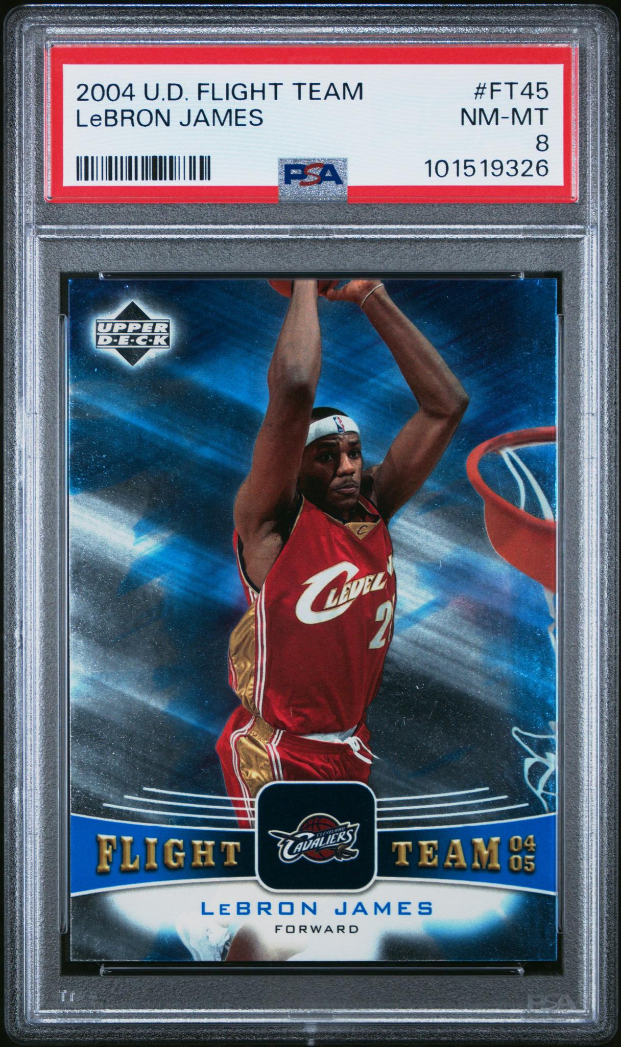 2004 Upper Deck Flight Team LeBron James #FT45 PSA 8