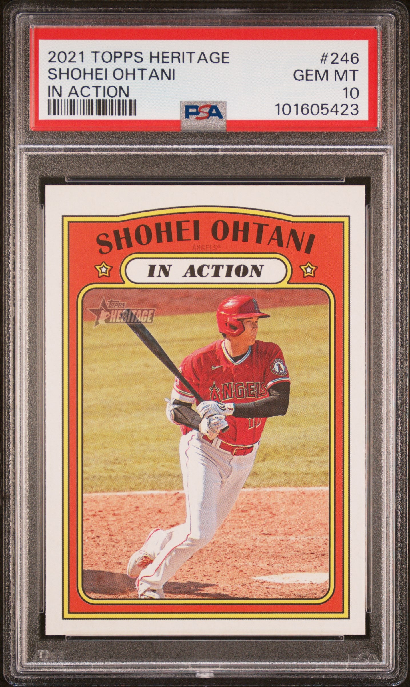 2021 Topps Heritage In Action Shohei Ohtani #246 PSA 10