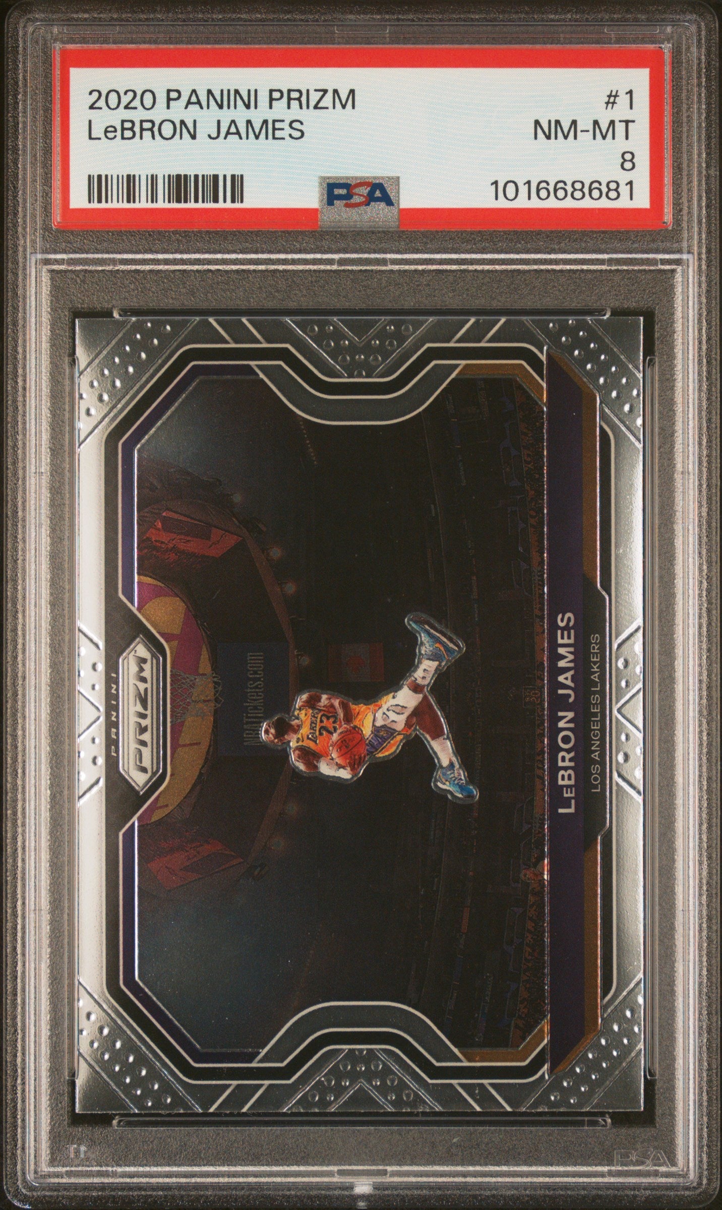 2020 Prizm #1 LeBron James PSA 8