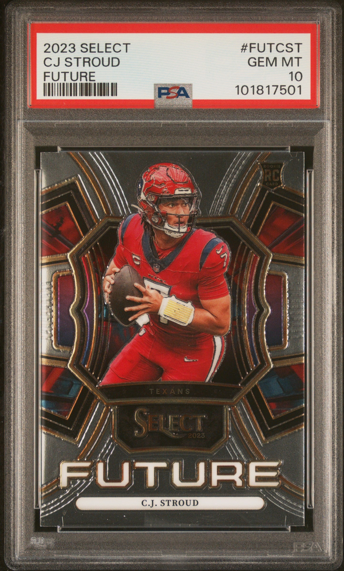 2023 Panini Select Future C.J. Stroud #FUT-CST RC PSA 10