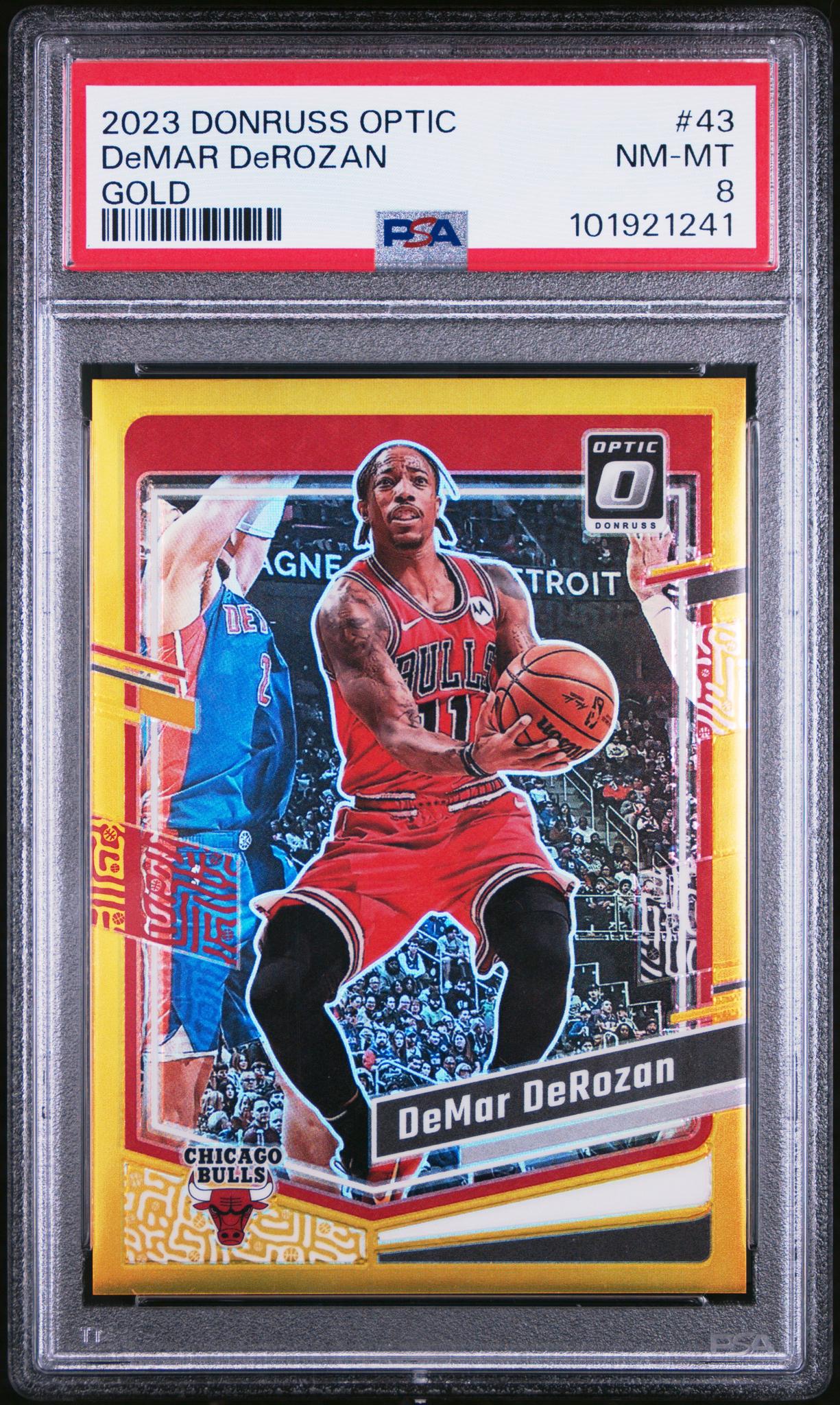 2023 Donruss Optic #43 DeMar DeRozan Prizm /10 PSA 8