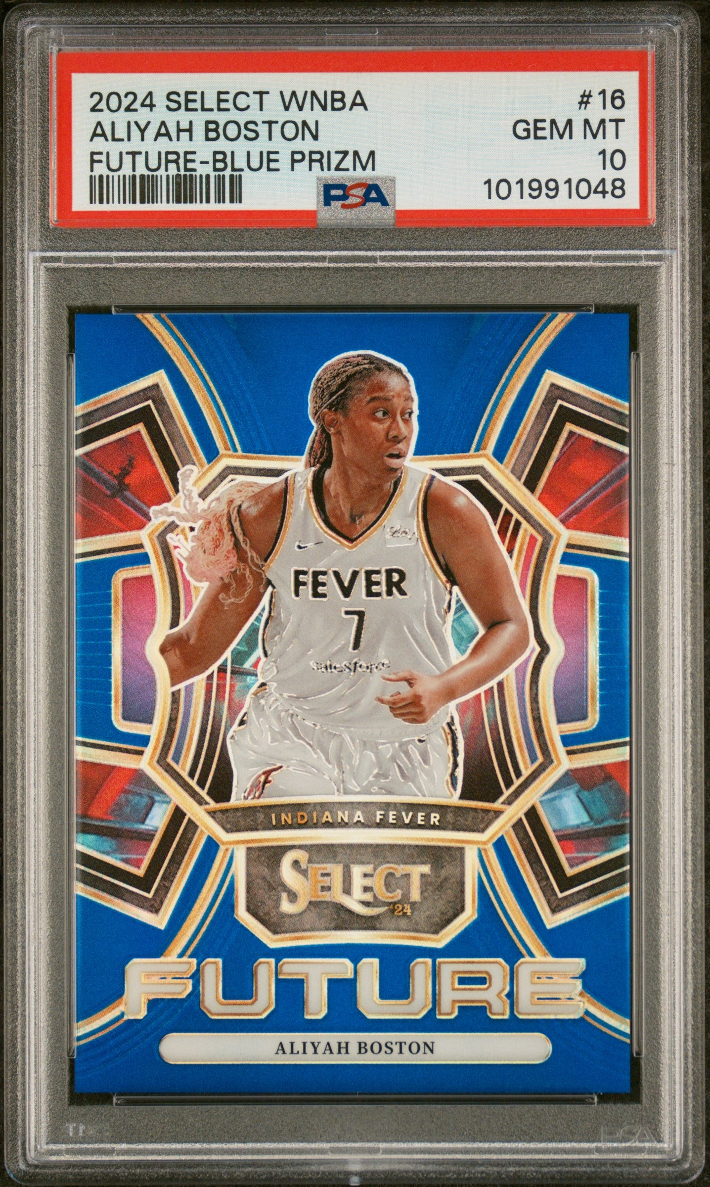 2024 Panini Select WNBA Future Blue Prizm Aliyah Boston #16 PSA 10