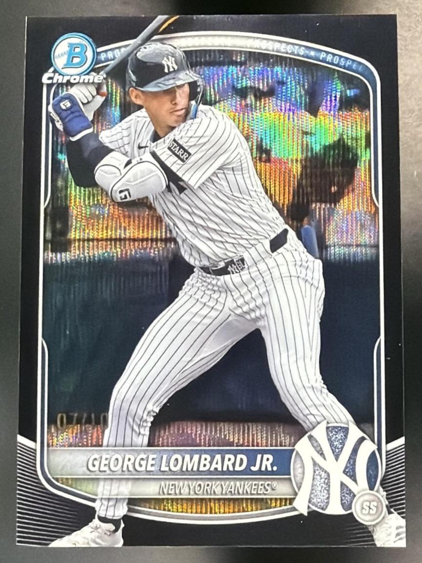 2025 Bowman Chrome George Lombard Jr. #BCP-164 Prospects Black Wave Refractor /10