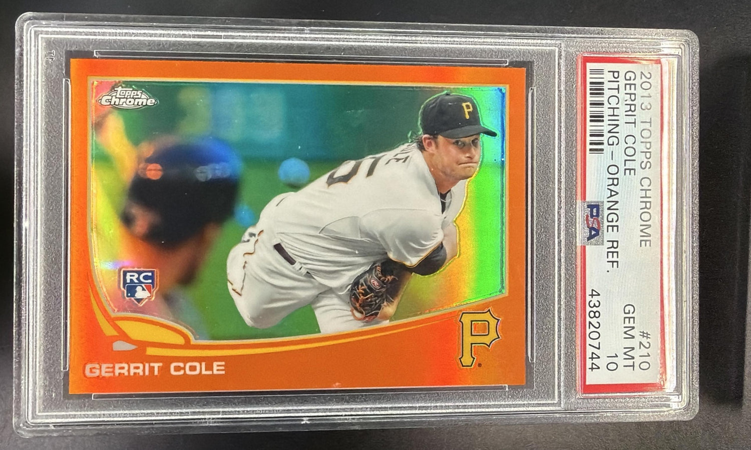 2013 Topps Chrome Orange Refractor Gerrit Cole #210 PSA 10