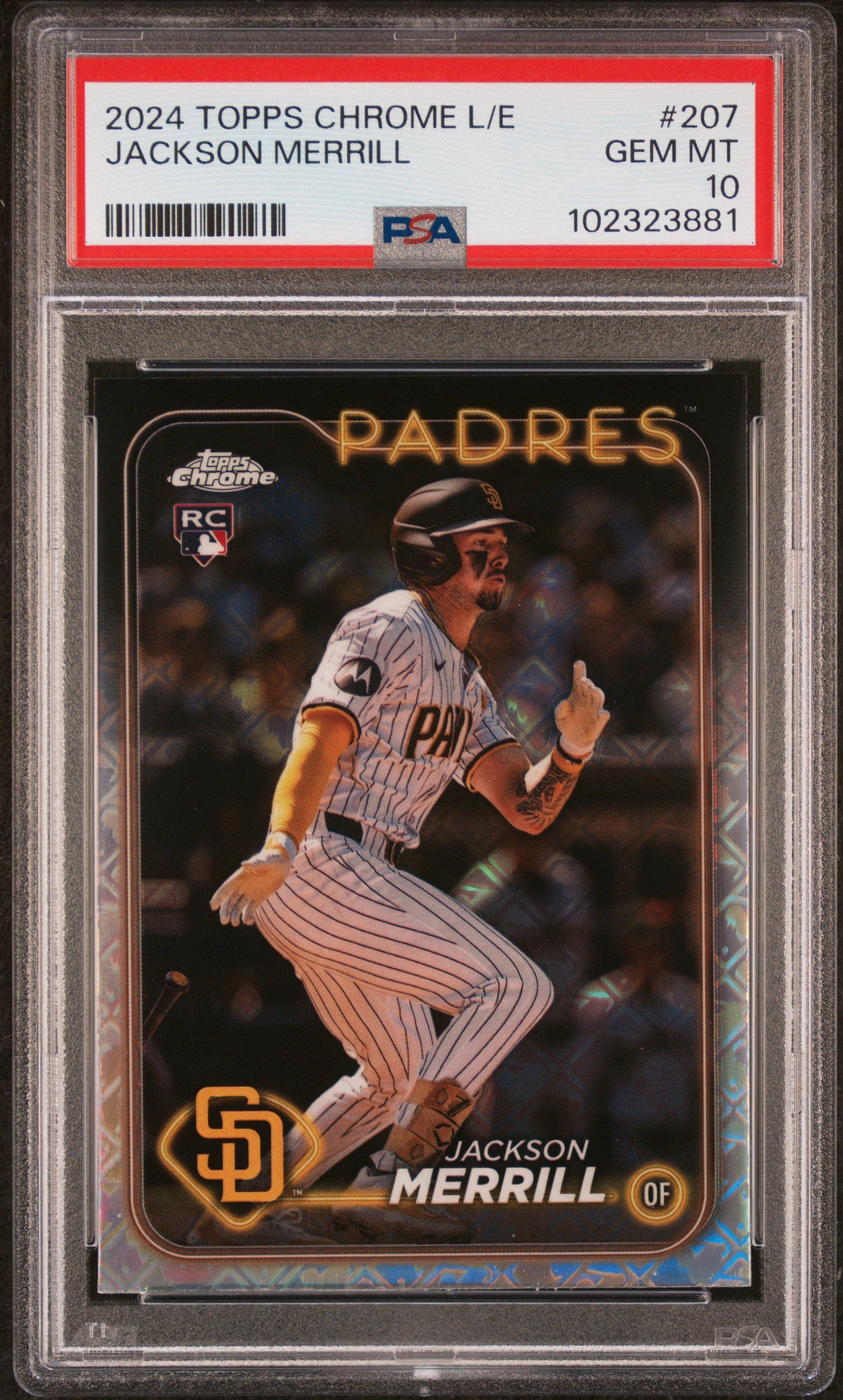 2024 Topps Chrome L/E Jackson Merrill #207 RC PSA 10
