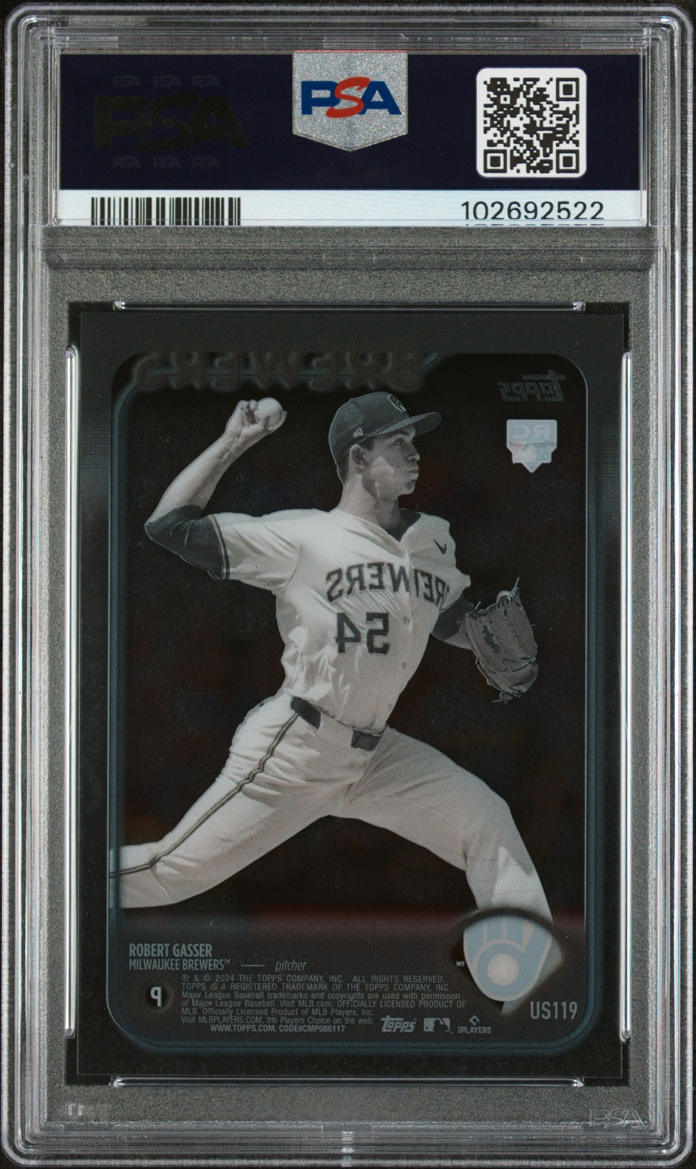 2024 Topps Update Clear Robert Gasser #US119 RC /10 PSA 10
