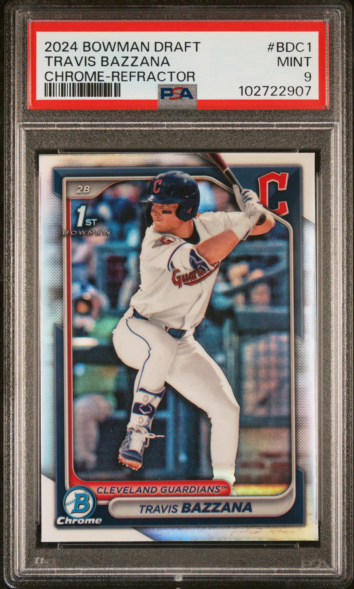2024 Bowman Draft #BDC1 Travis Bazzana Chrome Refractor PSA 9