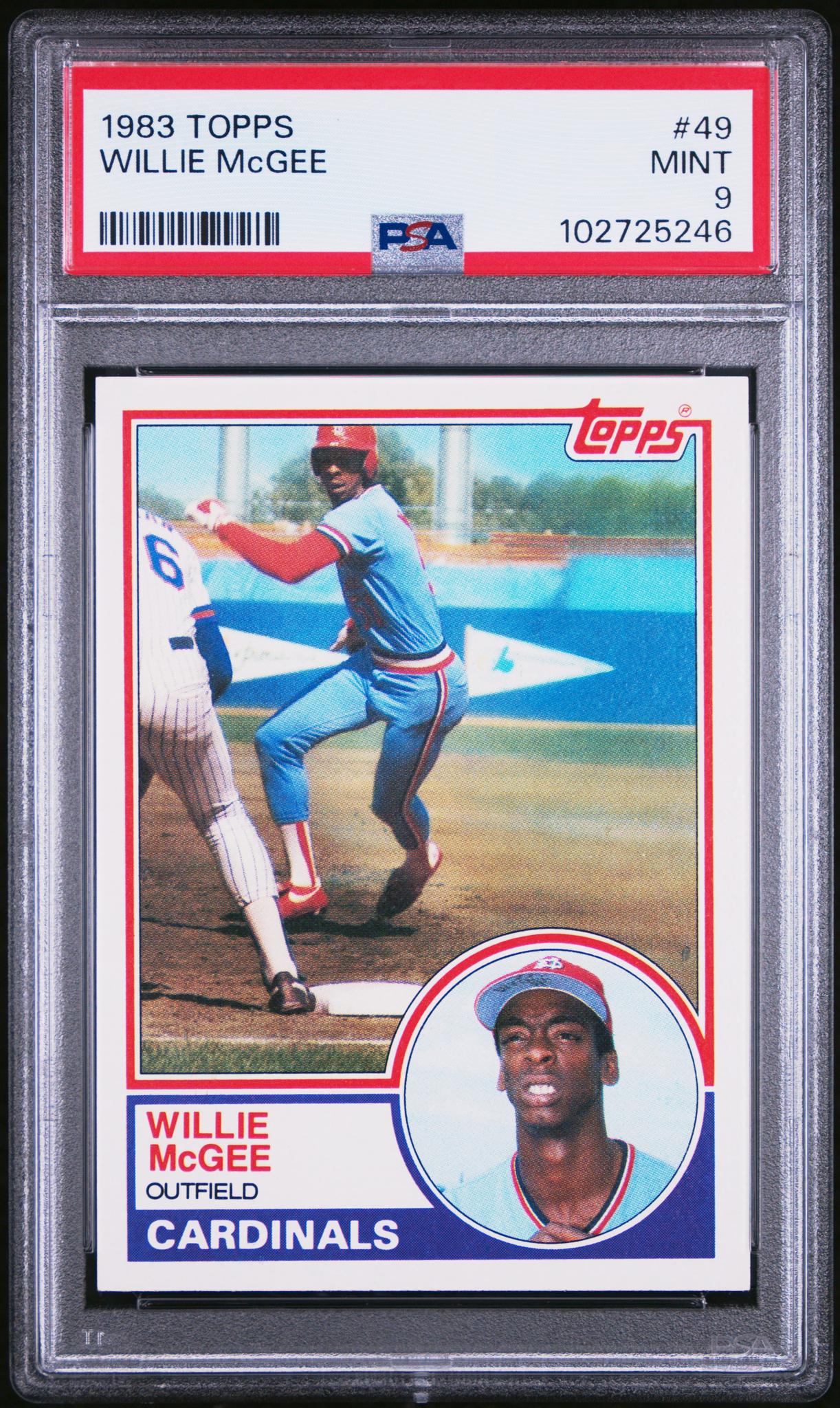 1983 Topps #49 Willie McGee PSA 9