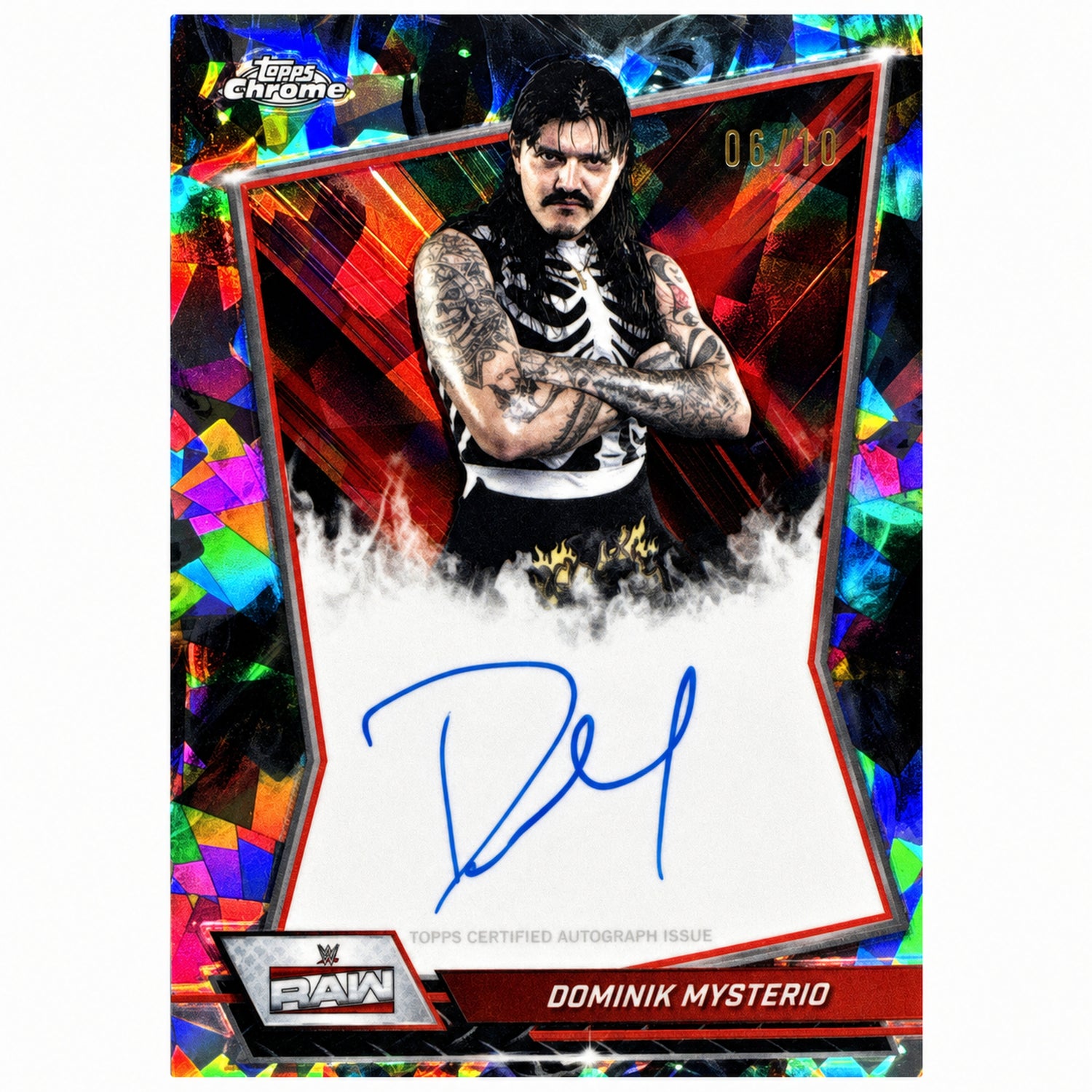 2026 Topps Chrome WWE Sapphire Dominik Mysterio Auto Black Refractor /10