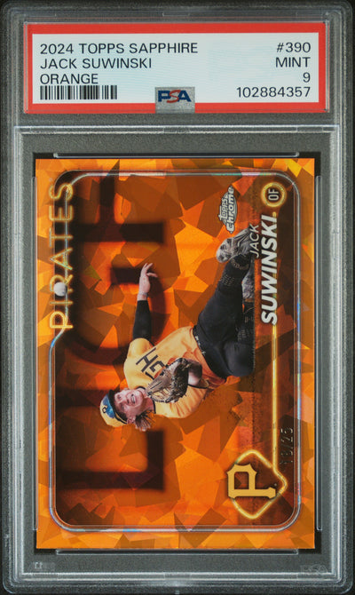 2024 Topps Chrome Sapphire Jack Suwinski #390 /25 PSA 9