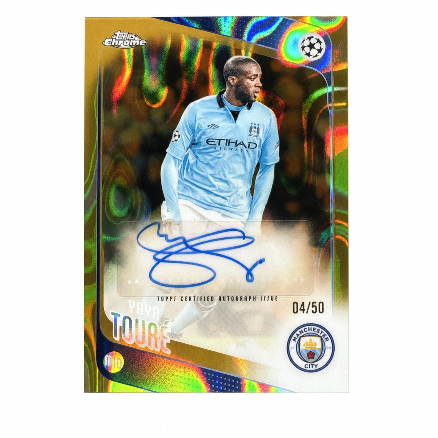 2025 Topps Chrome UCC Yaya Toure  Legends Gold Lava Refractor Auto /50