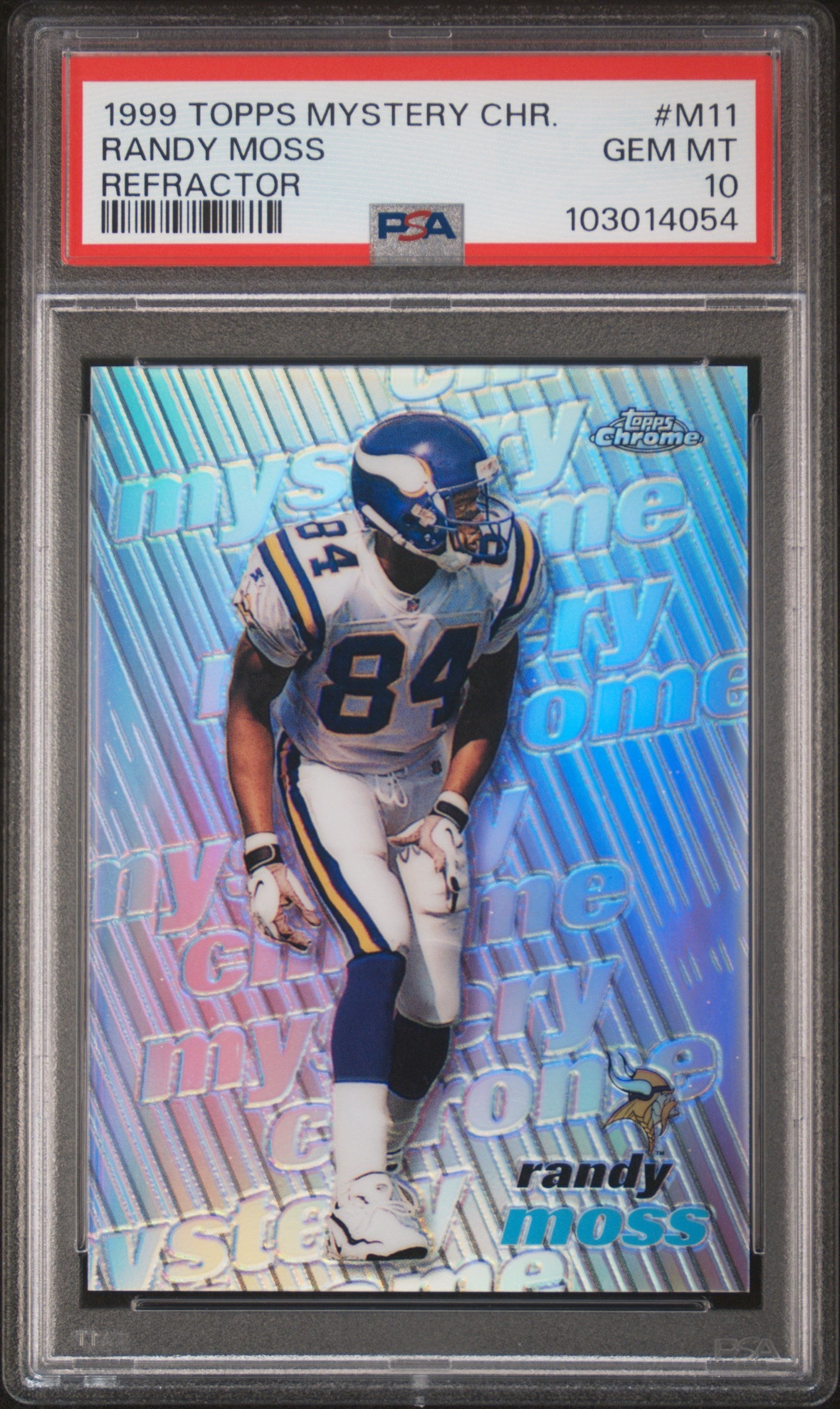 1999 Topps Mystery Chrome Refractor Randy Moss #M11 PSA 10